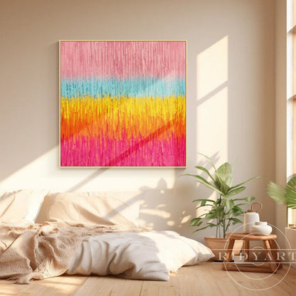 Pink Abstract wall art BA0952