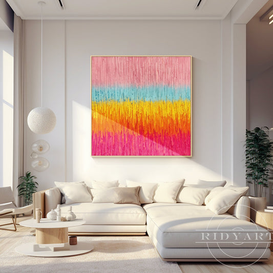 Pink Abstract wall art BA0952