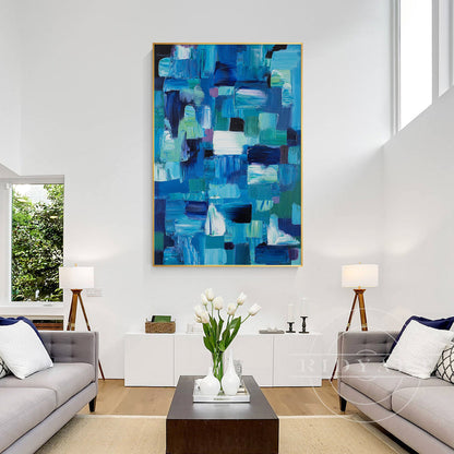 Blue Abstract  Wall Art
