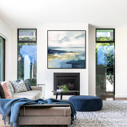 Large Original Blue Ocean Abstract Painting