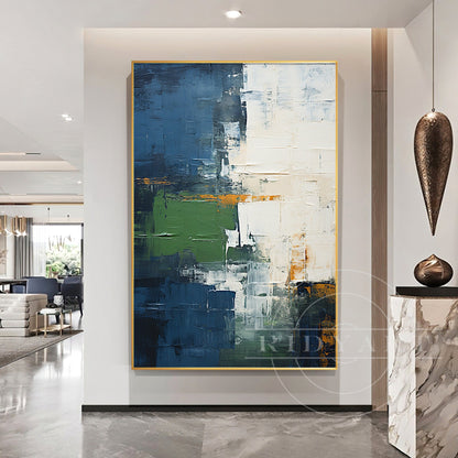 Navy blue Green Art