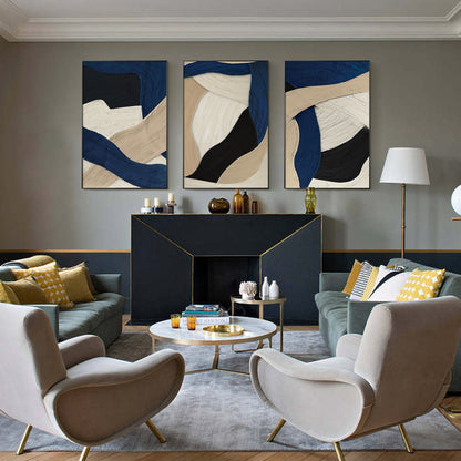 3 pieces abstract Framed painting