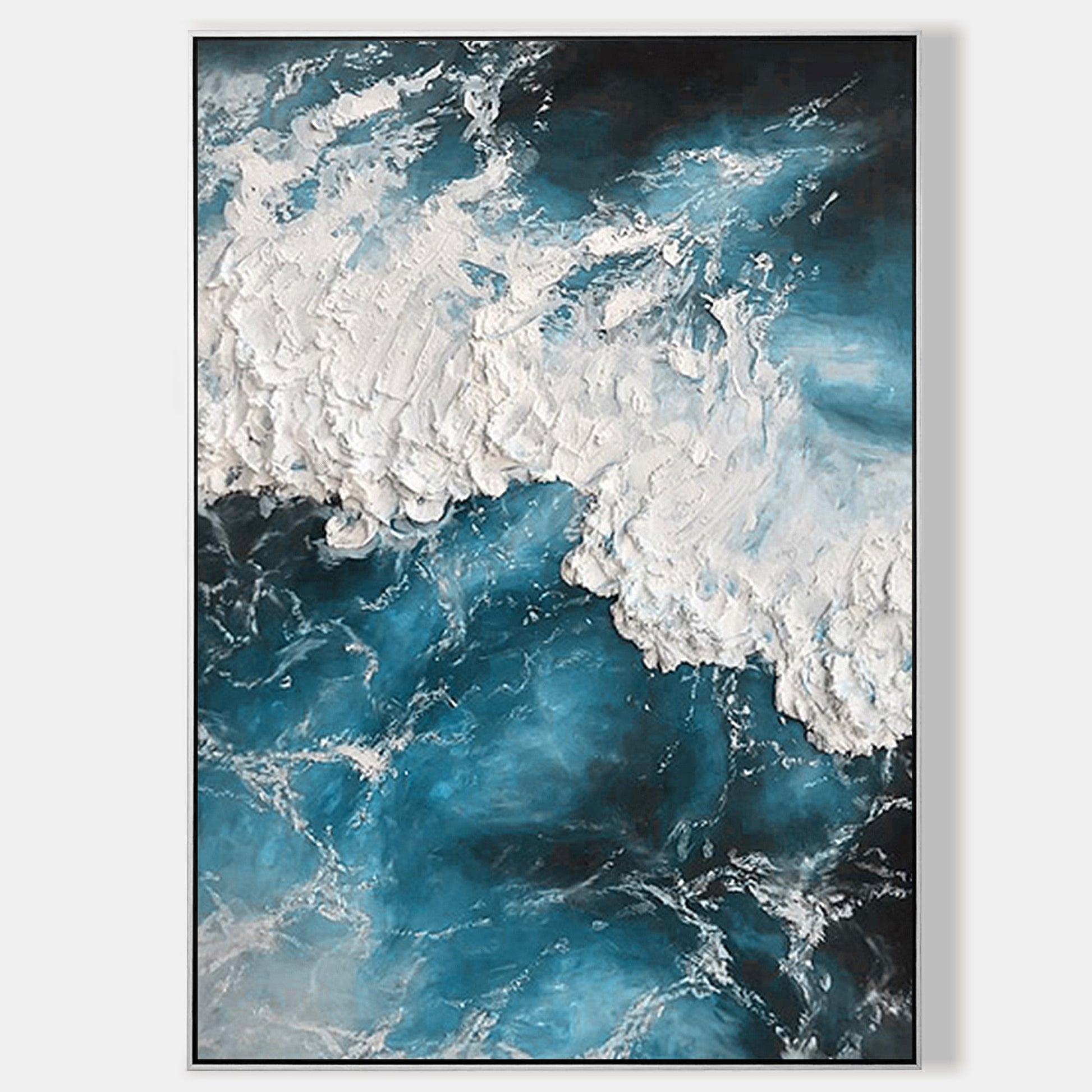 Navy Blue Ocean Art