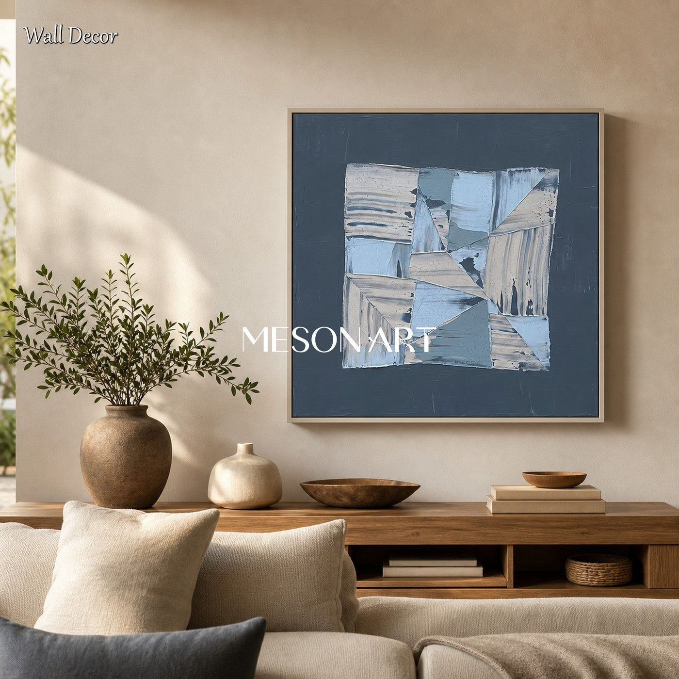 Navy Geometric Silence #TX692