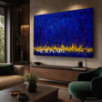 Crimson Sparks on Azure #AEA079