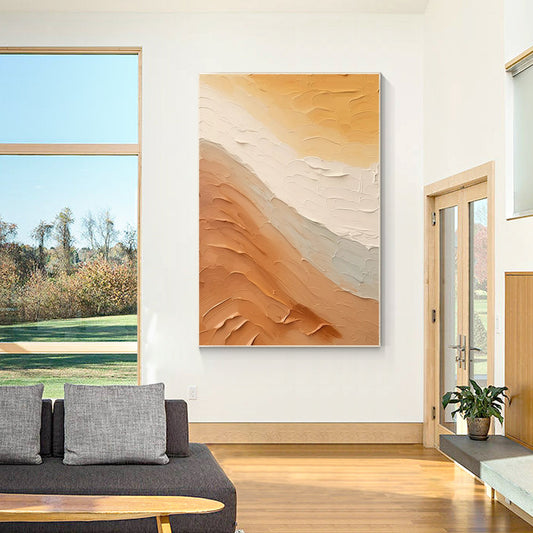 Earth Tone Ocean Abstract 3D Textured Wall Art