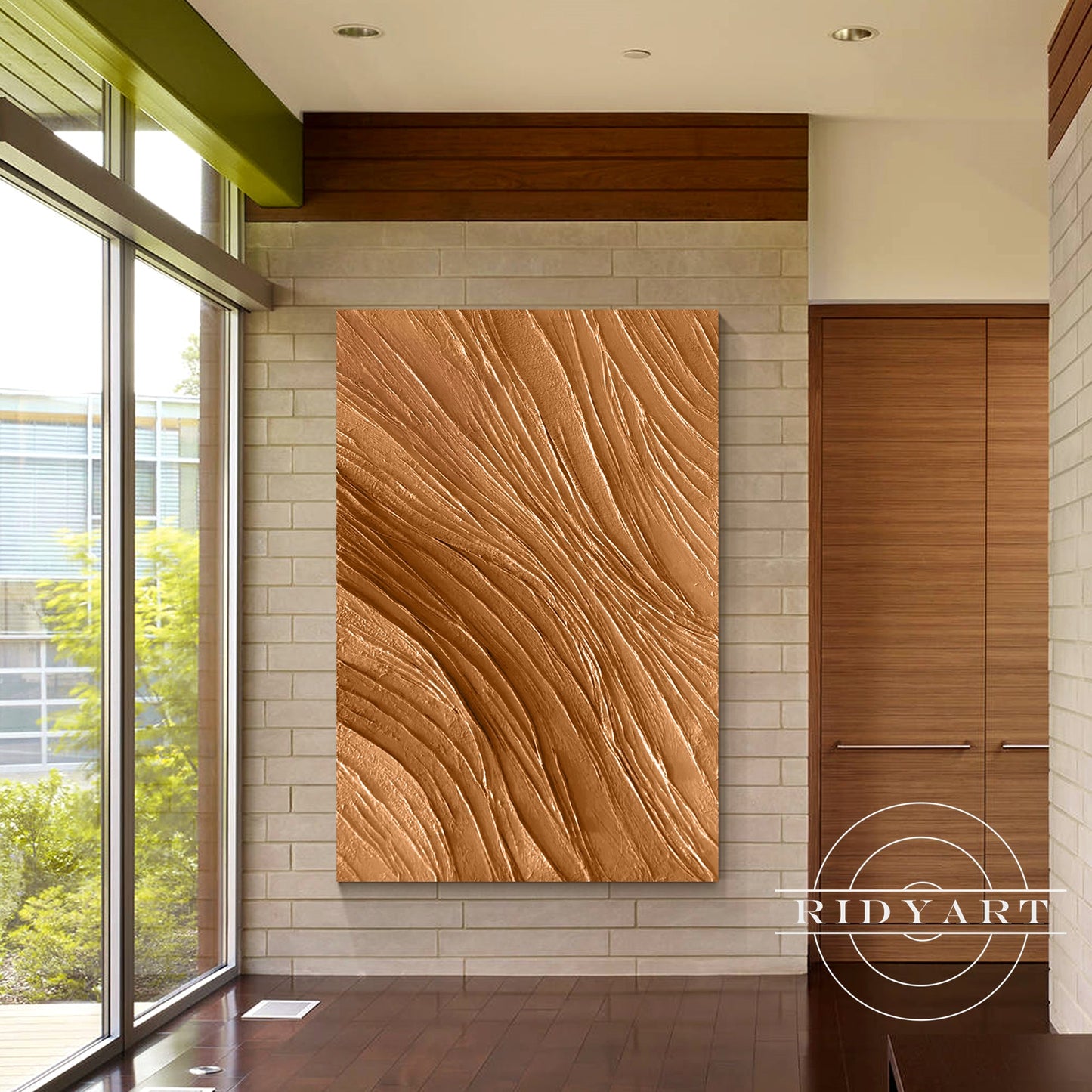 Earth Tone 3D Textured Minimalist Abstract Canvas Art