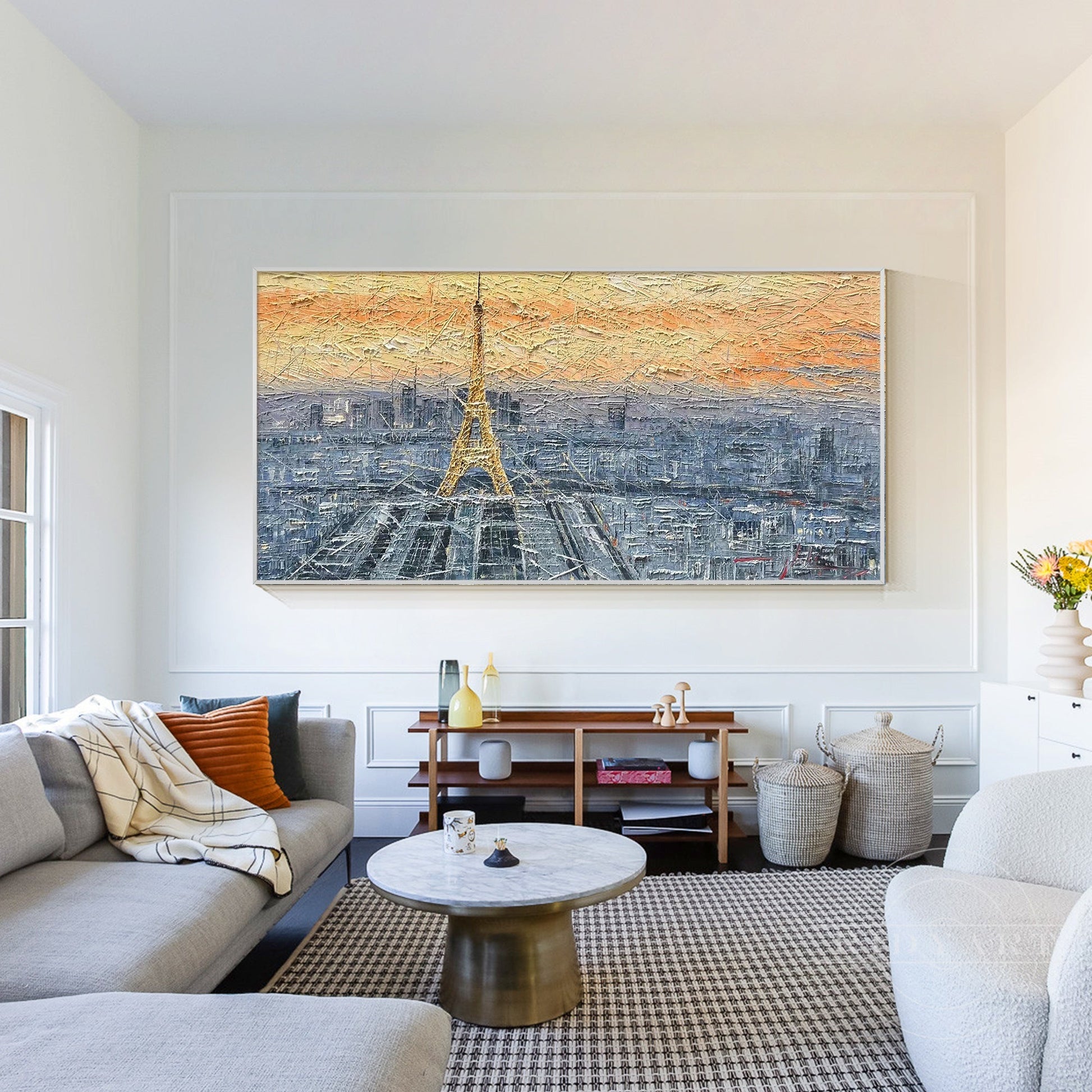 Eiffel Tower Skyline Painting_047