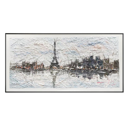 Eiffel Tower cityscape painting