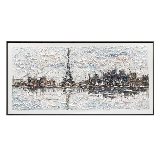 Eiffel Tower cityscape painting