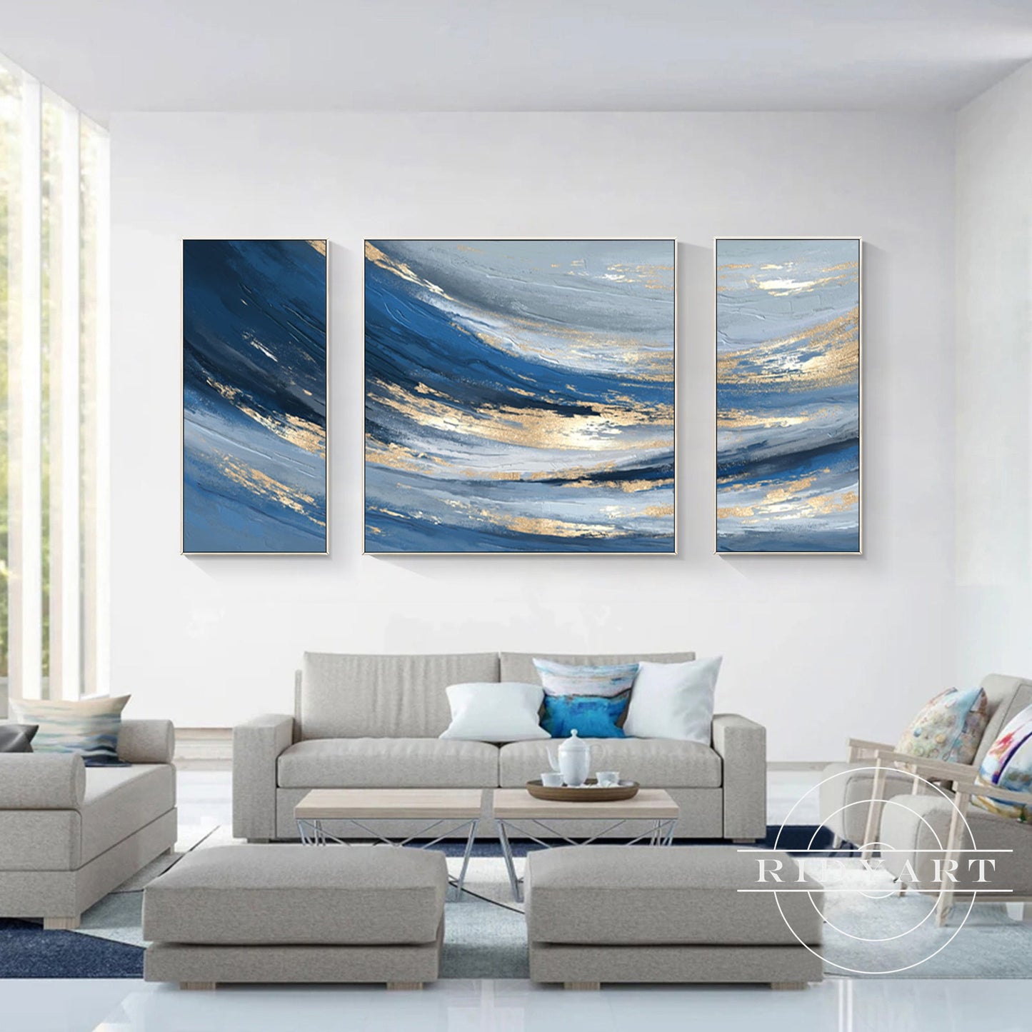 Blue and Gold wall art