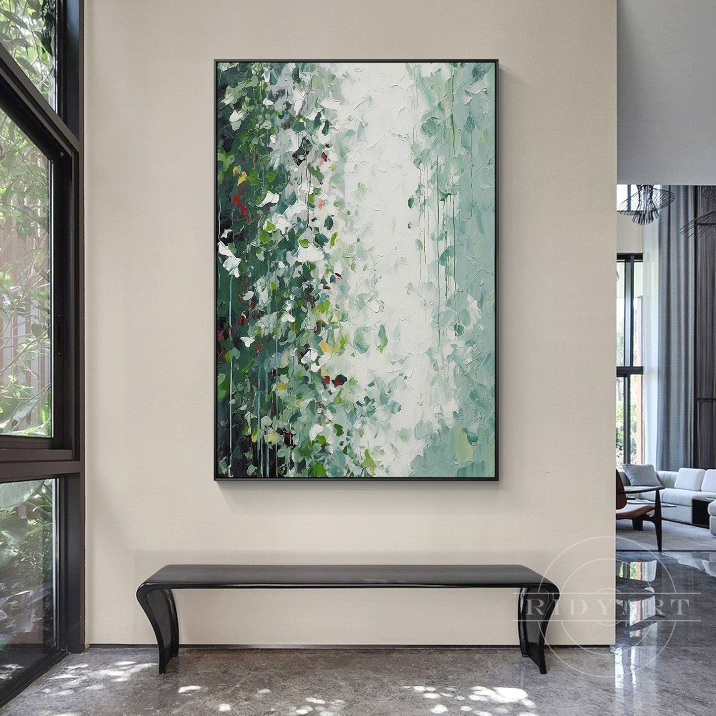 Abtract Green Leaf Painting
