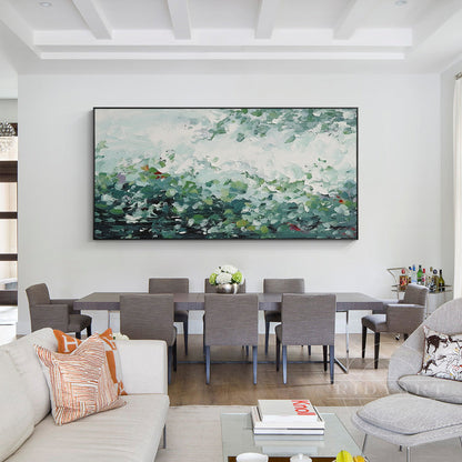 Emerald green Abstract wall art