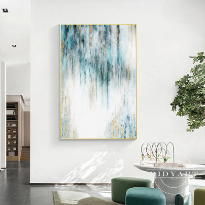 Teal and Gold wall art