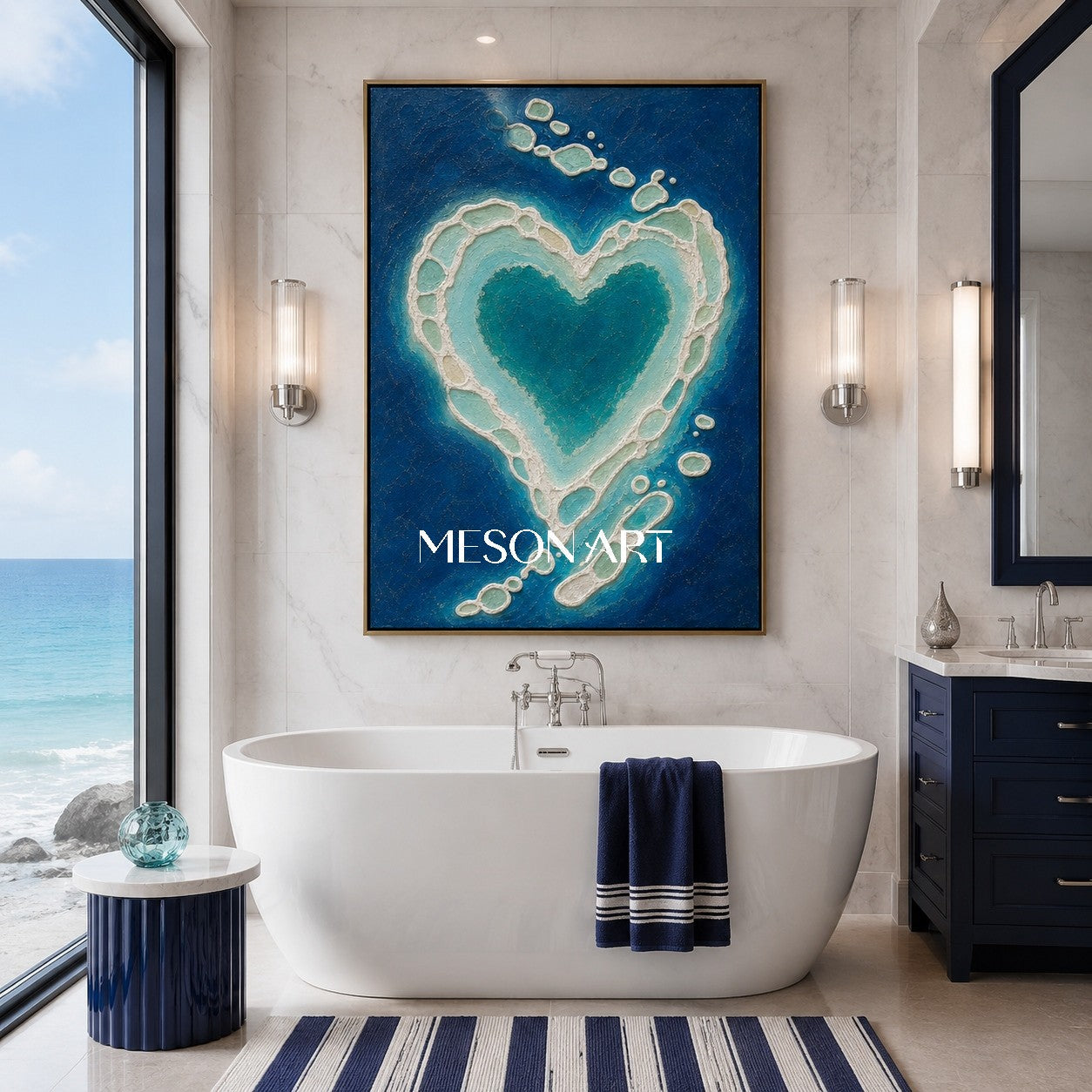 Turquoise Lagoon Heart #CSQ121