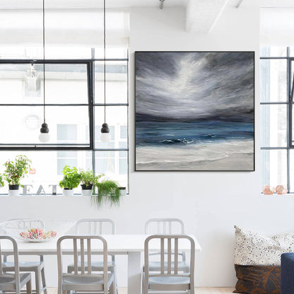 Abstract Blue Gray Wall Art