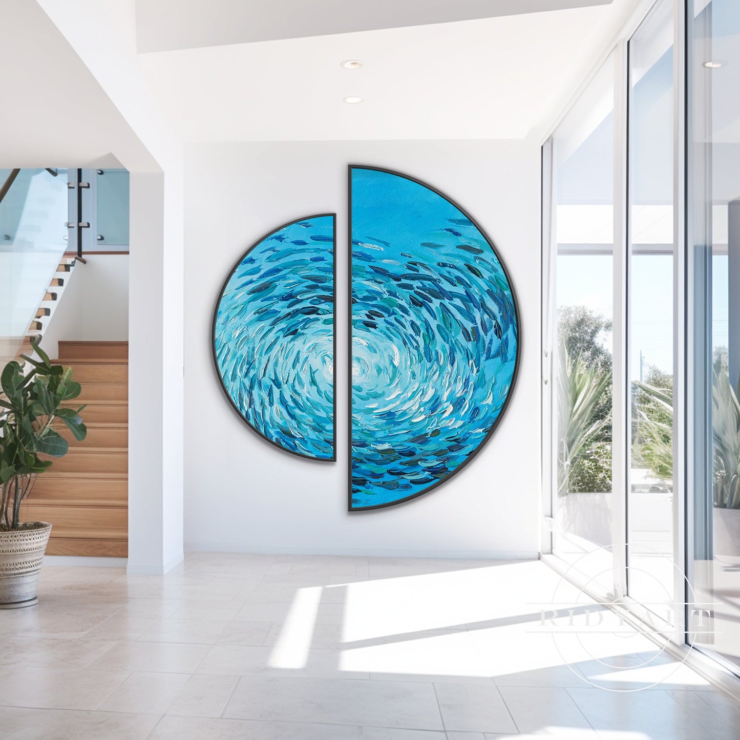 School fish wall art_888