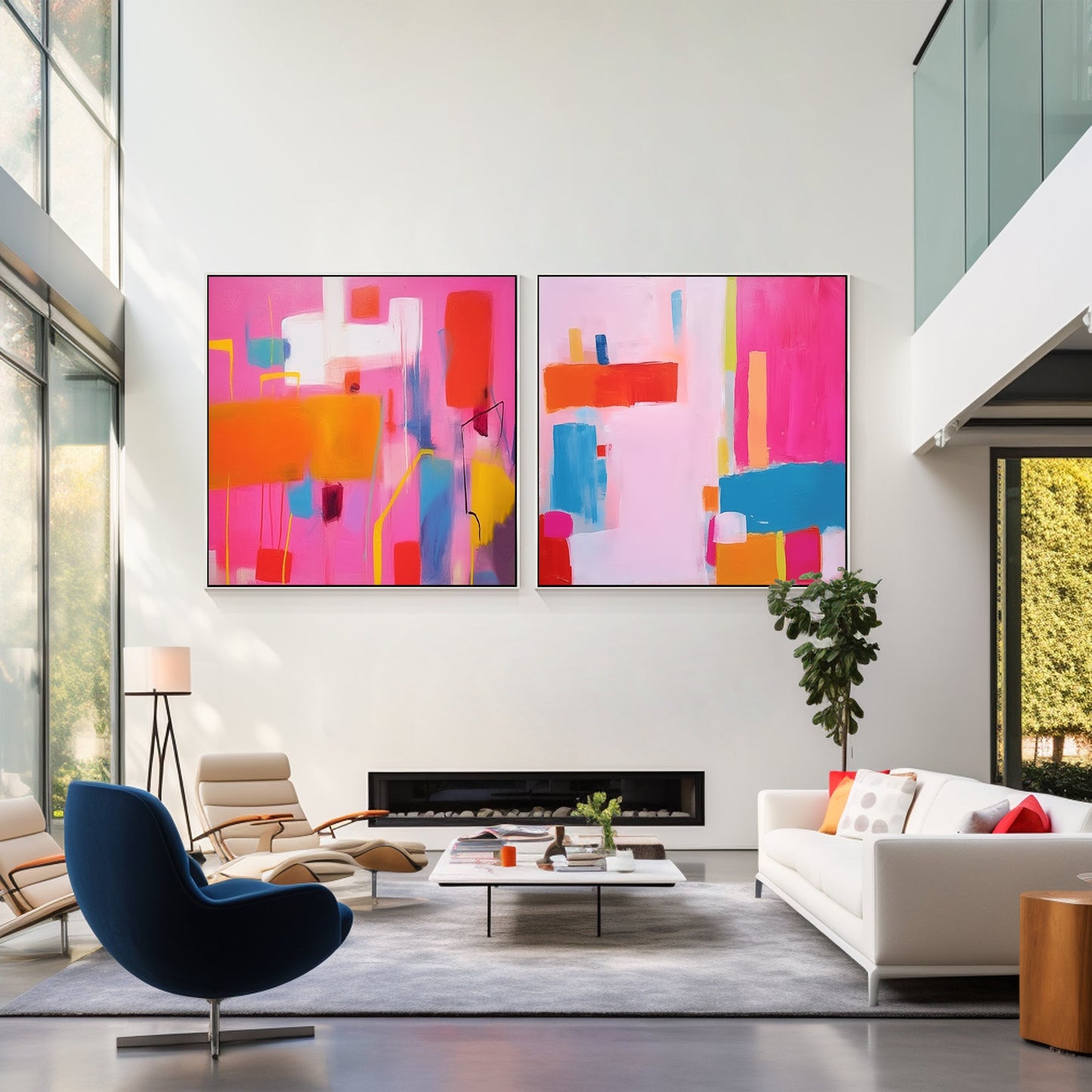 geometric abstract painting