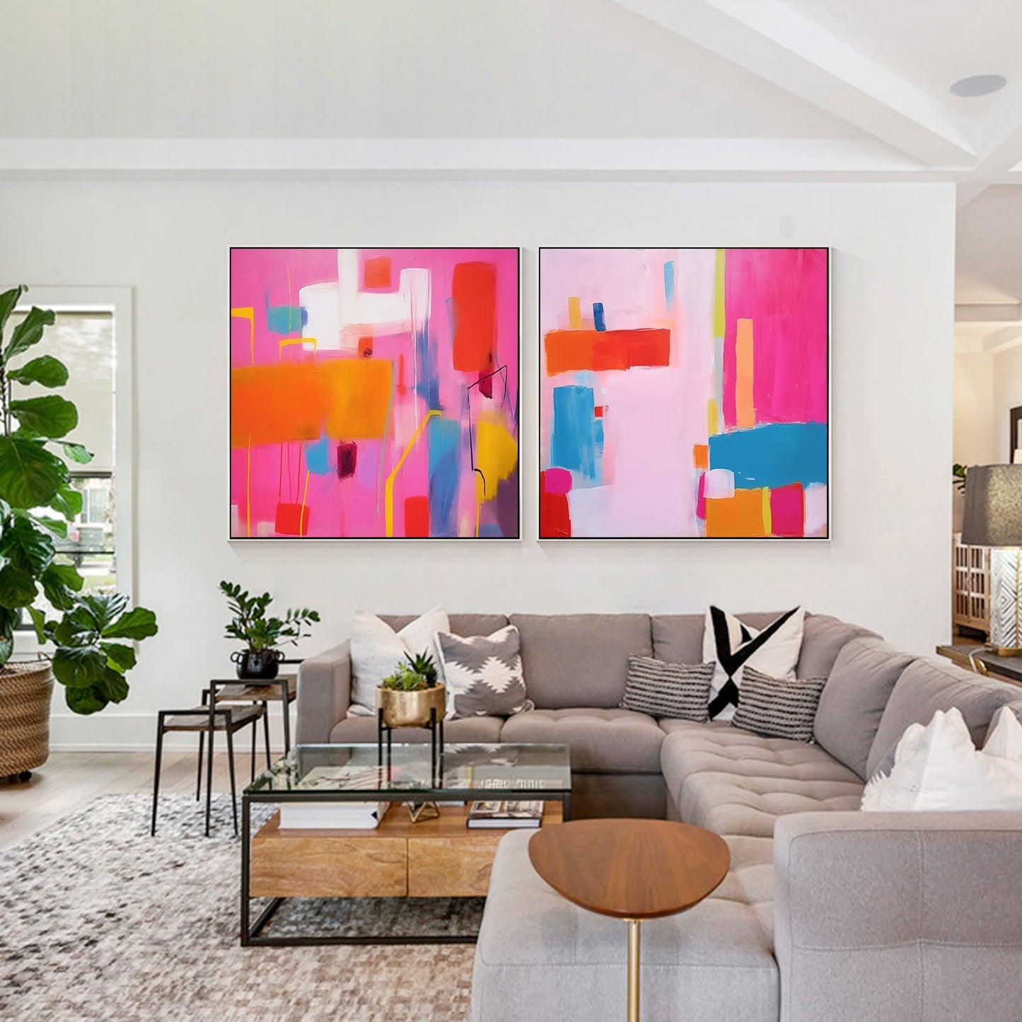 geometric abstract painting