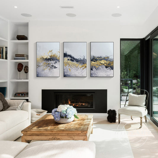 Gold and Blue  wall art