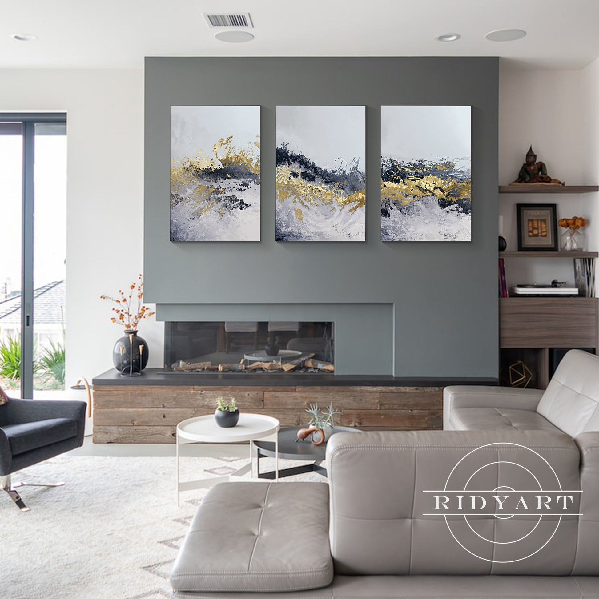 Gold and Blue  wall art