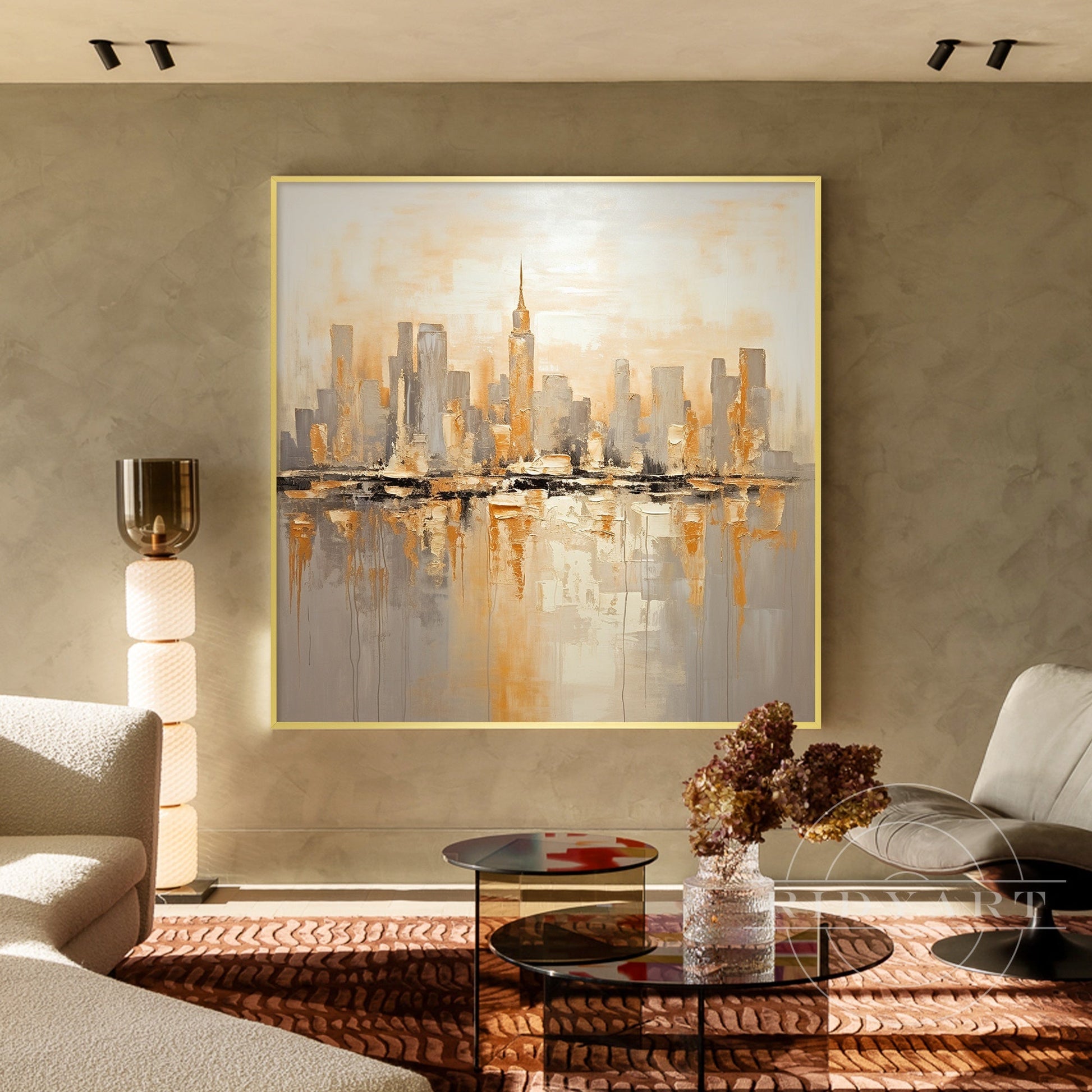 Golden New York skyine_050