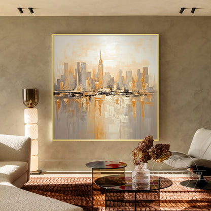 Golden New York skyine_050