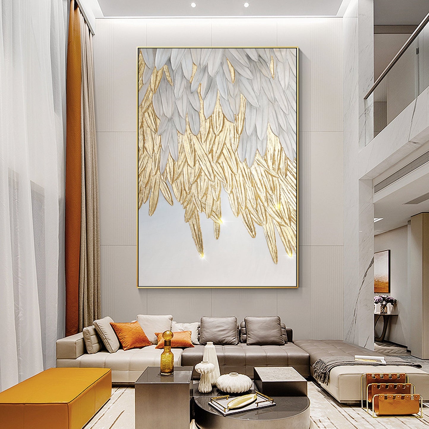 Feather wall art