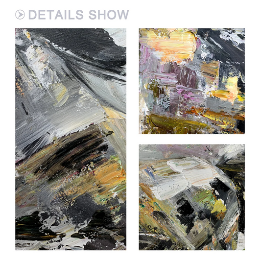 Abstract horse art with palette knife painting