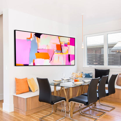 Hot Pink colorful Abstract Painting