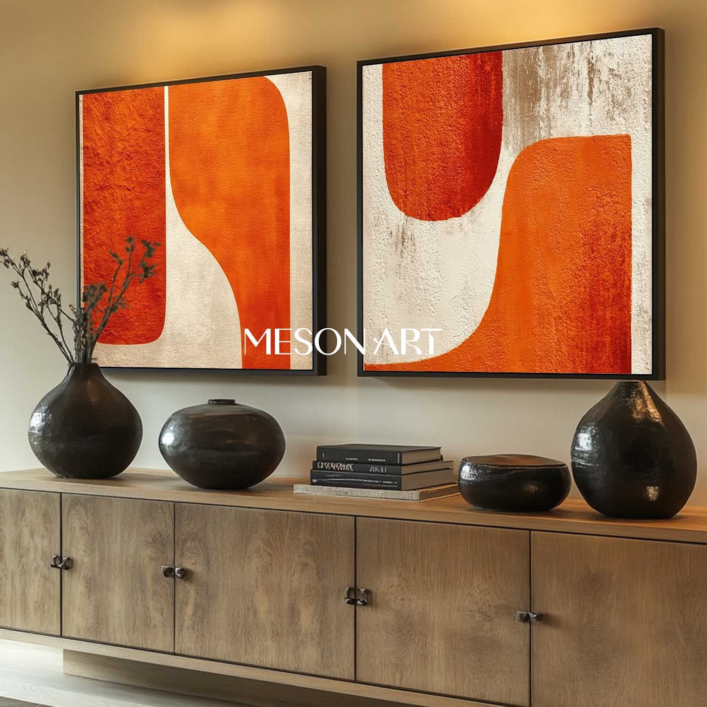 Contemporary Minimalist Art Set Of 2 #SP169