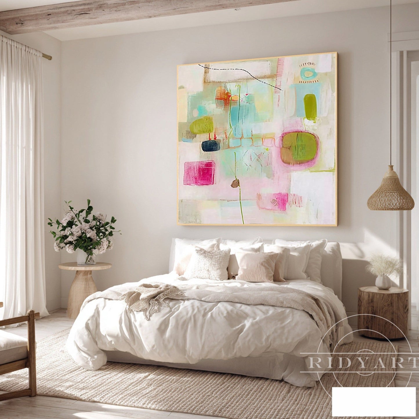 Pink Abstract wall art 7artA840