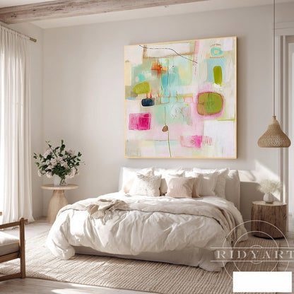 Pink Abstract wall art 7artA840