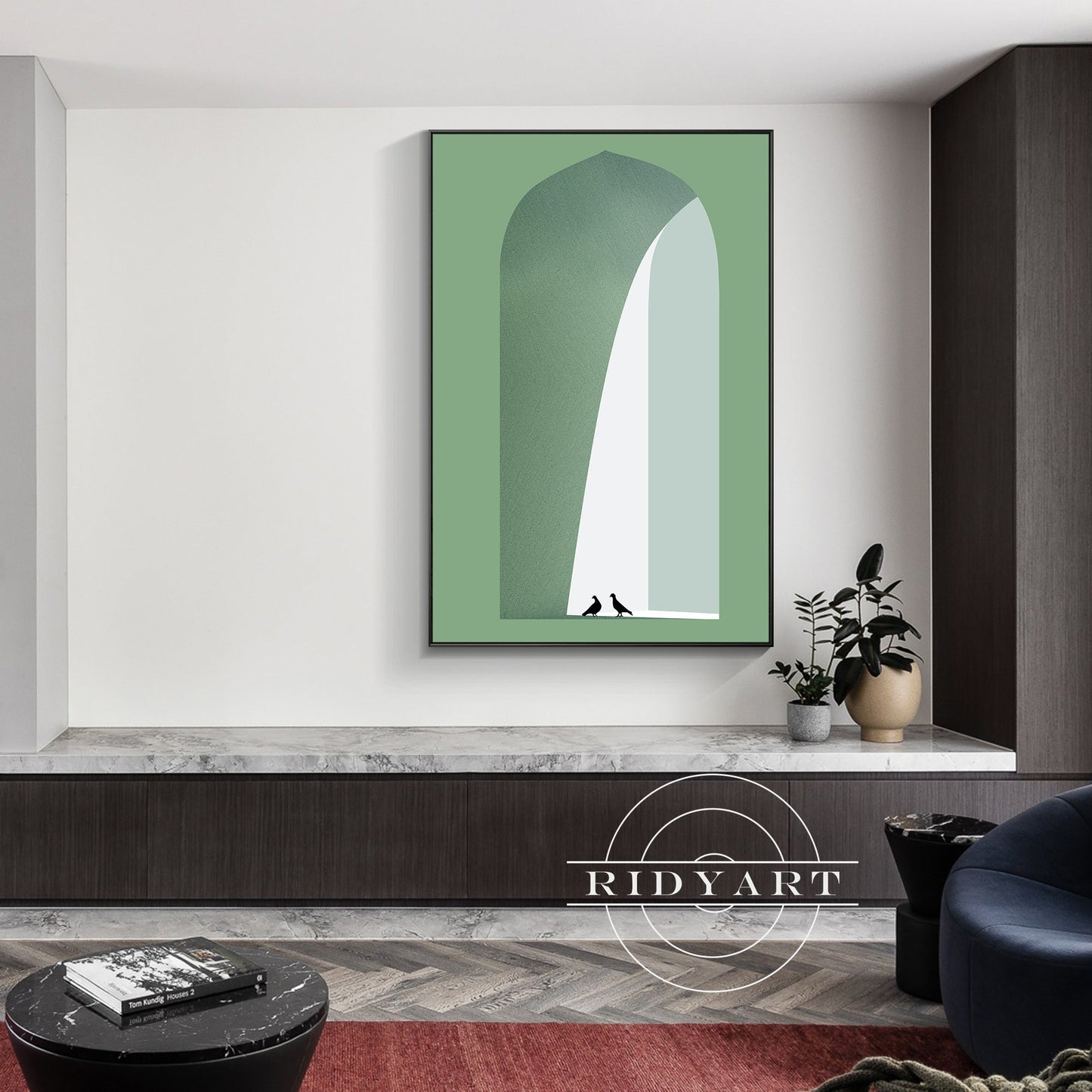 Morandi Green Arch Wall Art