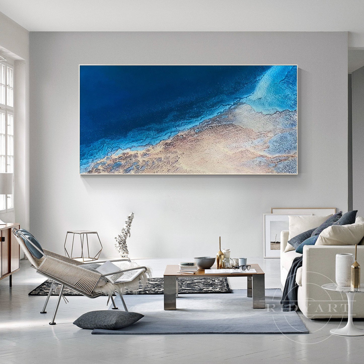 Blue Ocean Beach Painting