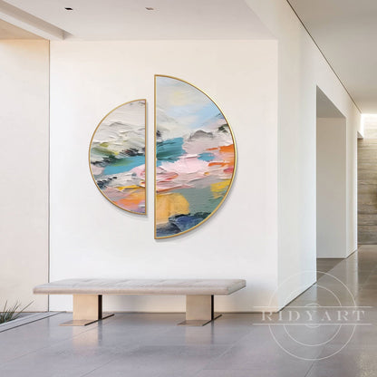 Set of 2 Pastel Wall Art