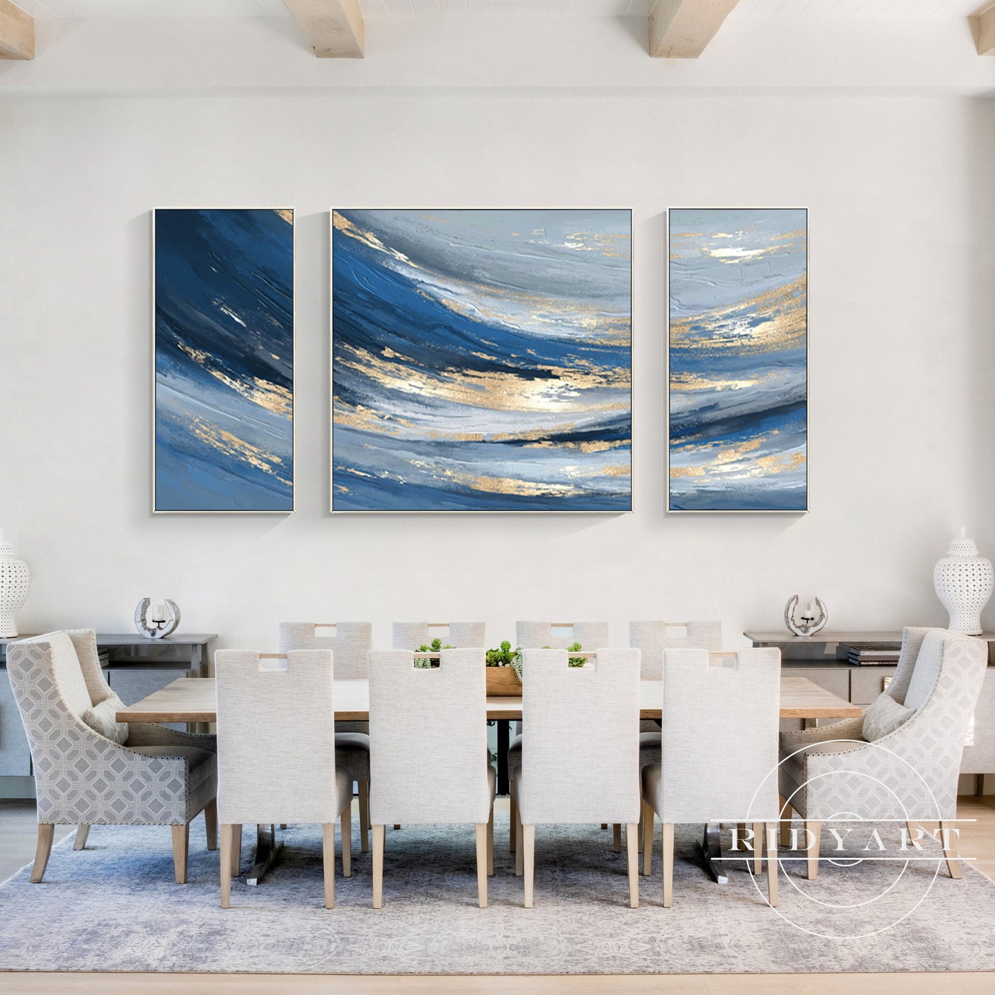 Blue and Gold wall art