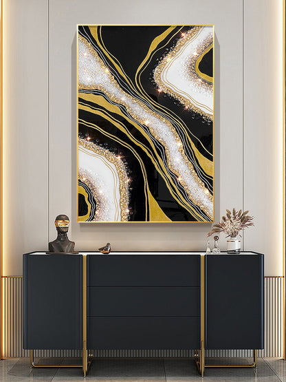 Luxurious Resin Geode With Crystals Painting Framed