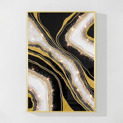 Luxurious Resin Geode With Crystals Painting Framed