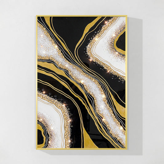 Luxurious Resin Geode With Crystals Painting Framed