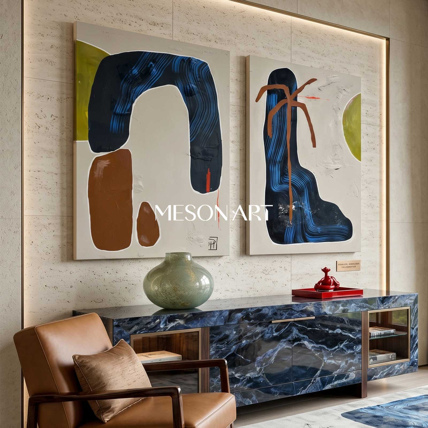 Abstract Painting Set Of 2 #SP141