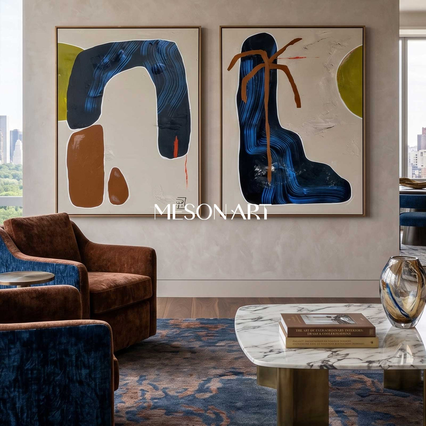 Abstract Painting Set Of 2 #SP141