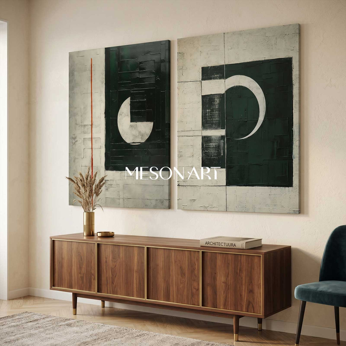 Abstract Painting Set Of 2 #SP155