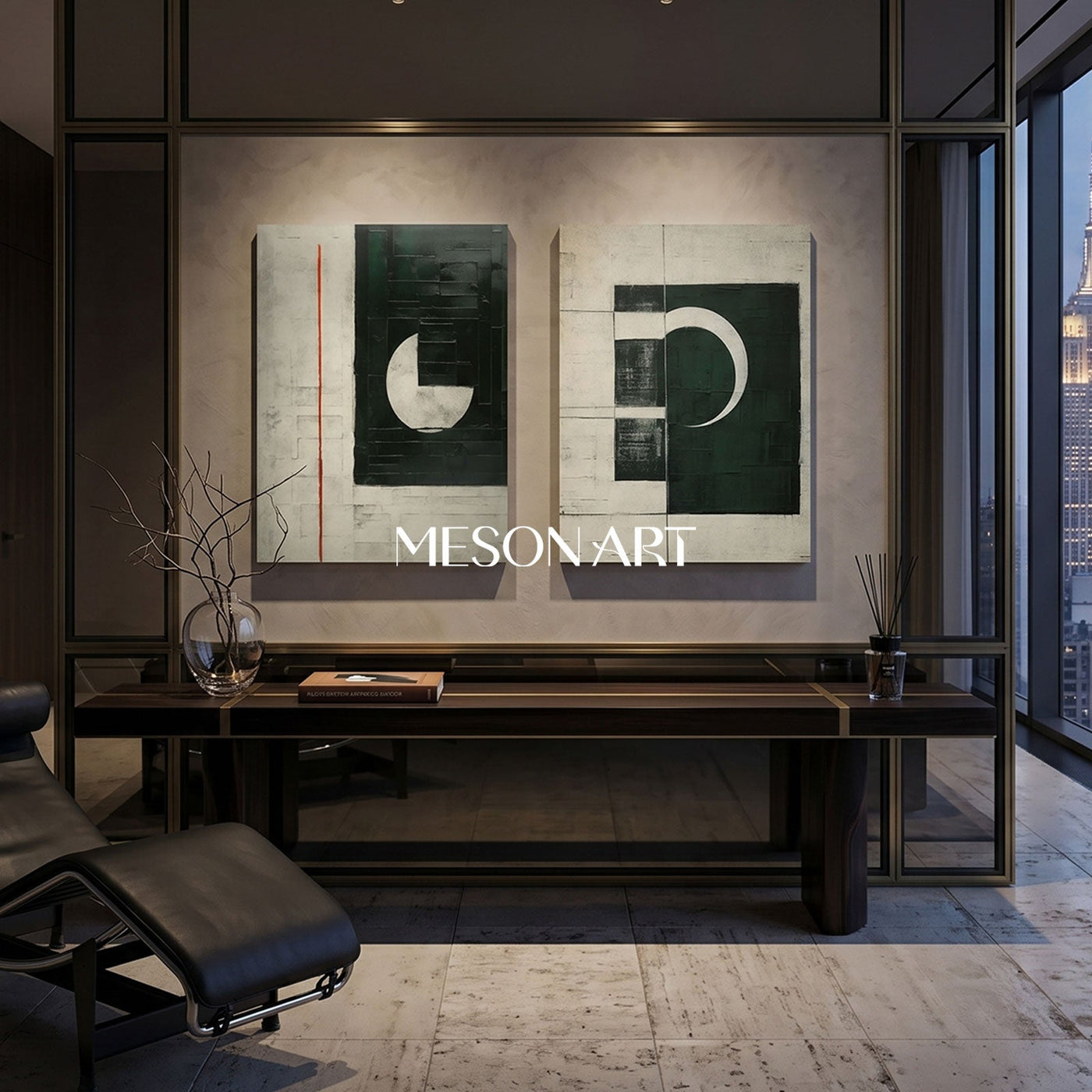 Abstract Painting Set Of 2 #SP155