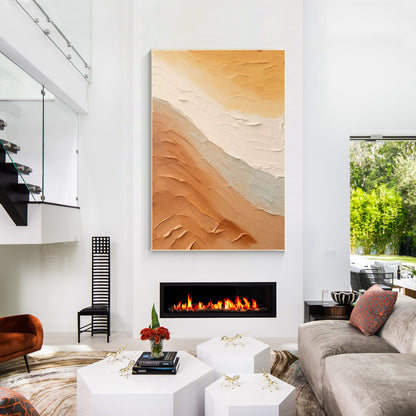 Earth Tone Ocean Abstract 3D Textured Wall Art