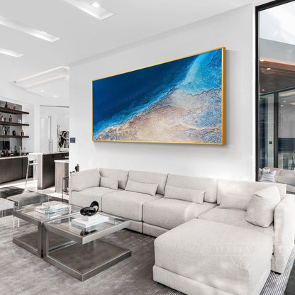 Blue Ocean Beach Painting
