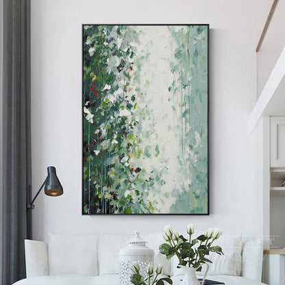Abtract Green Leaf Painting