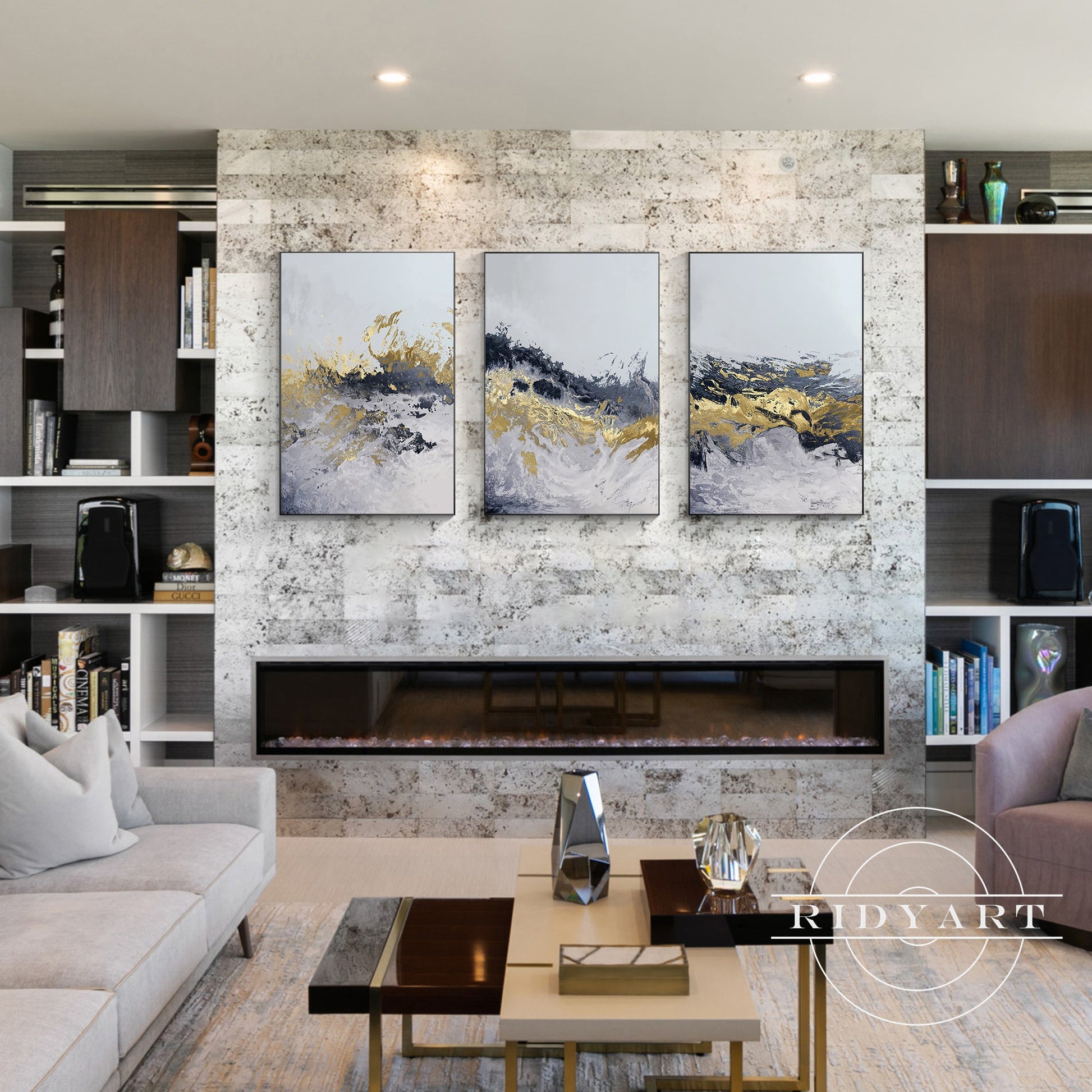 Gold and Blue  wall art