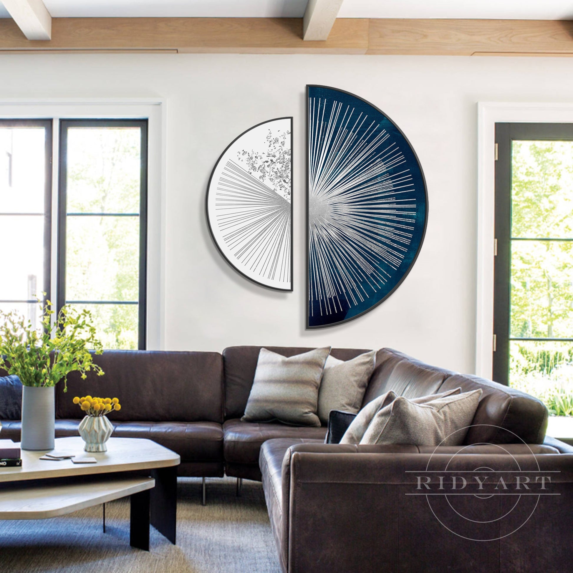 Navy blue Sliver Wall Art