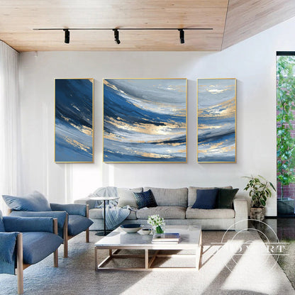 Blue and Gold wall art